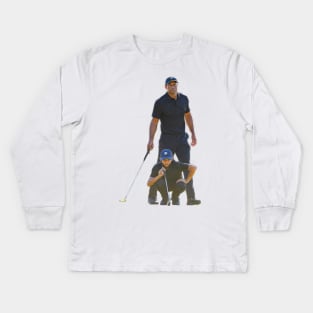 Tiger and Charlie Woods Kids Long Sleeve T-Shirt